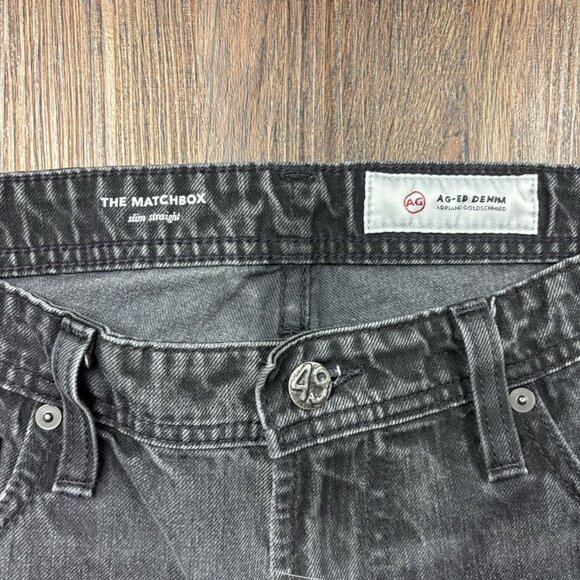 Adriano Goldschmied  The Matchbox Slim Straight Jeans Washed Black Men’s Size 33 - Picture 5 of 12